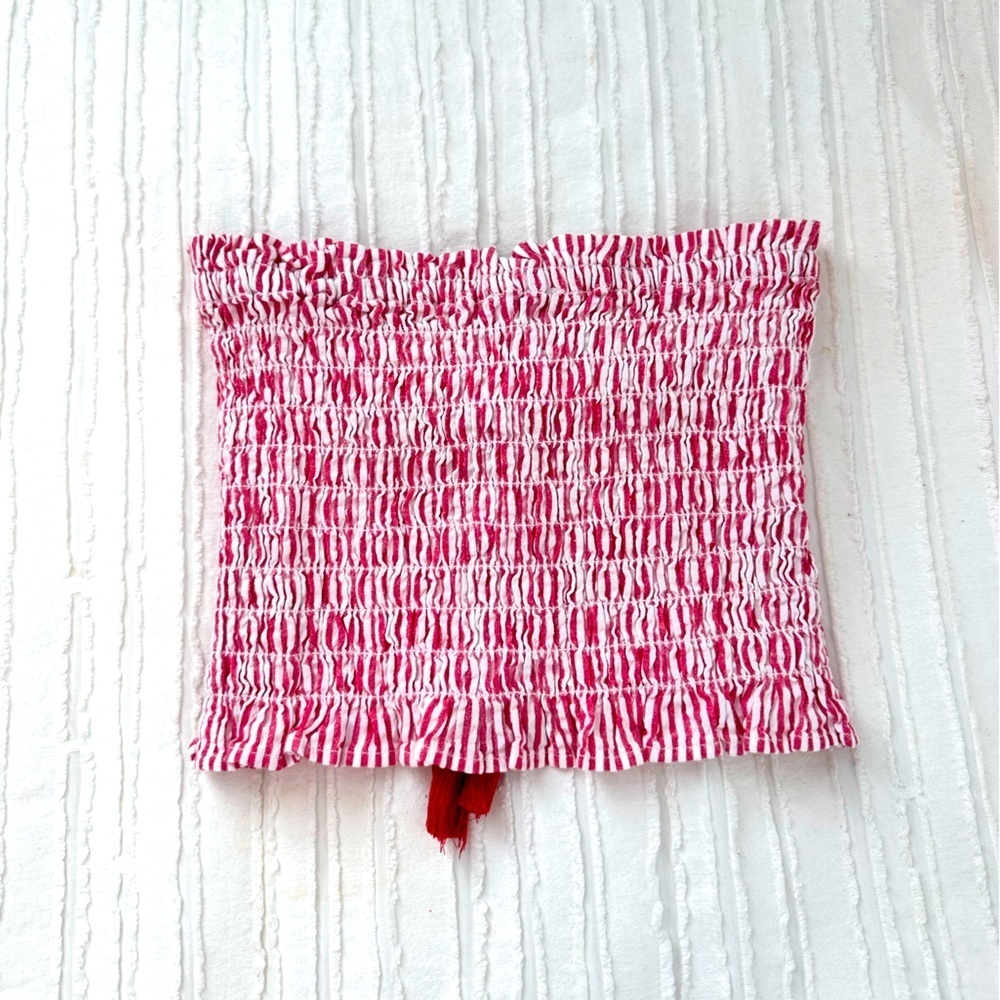 American Eagle Red & White Tube Top Sz. S - Picture 2 of 3